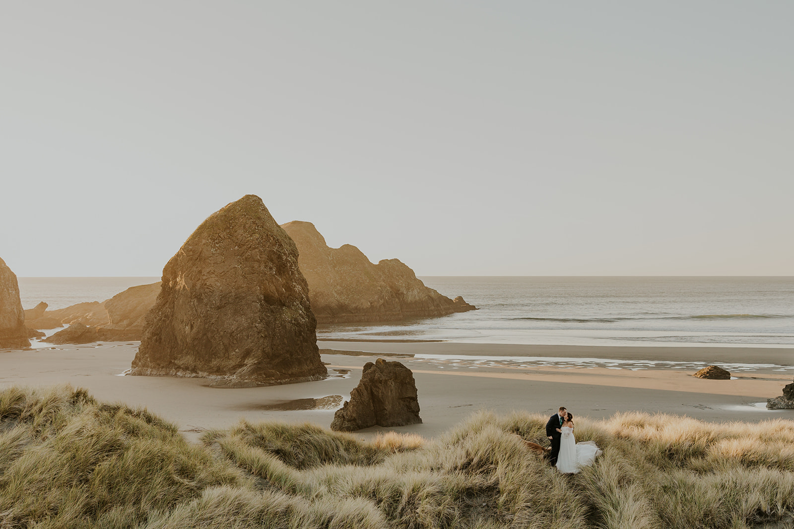 Coast elopement among sea stacks at Samuel H. Boardman on the Oregon coast